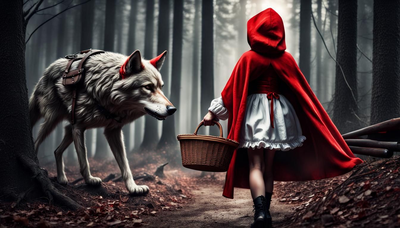 Little Red Riding Hood Confronts the Wolf