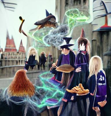Witch and wizards with muggles