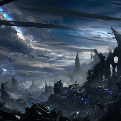 Shattered Sky Dark Fantasy Concept Art