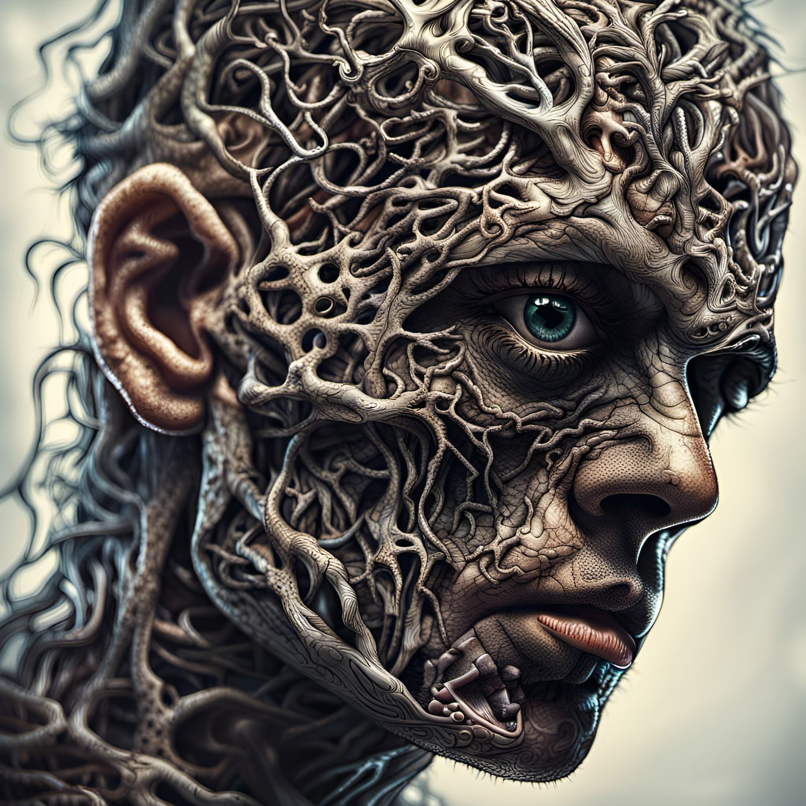 Visual illustration of schizophrenia,