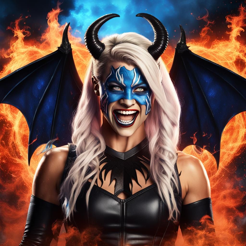 Dark Goddess Alexa Bliss: Hyperrealistic Digital Art