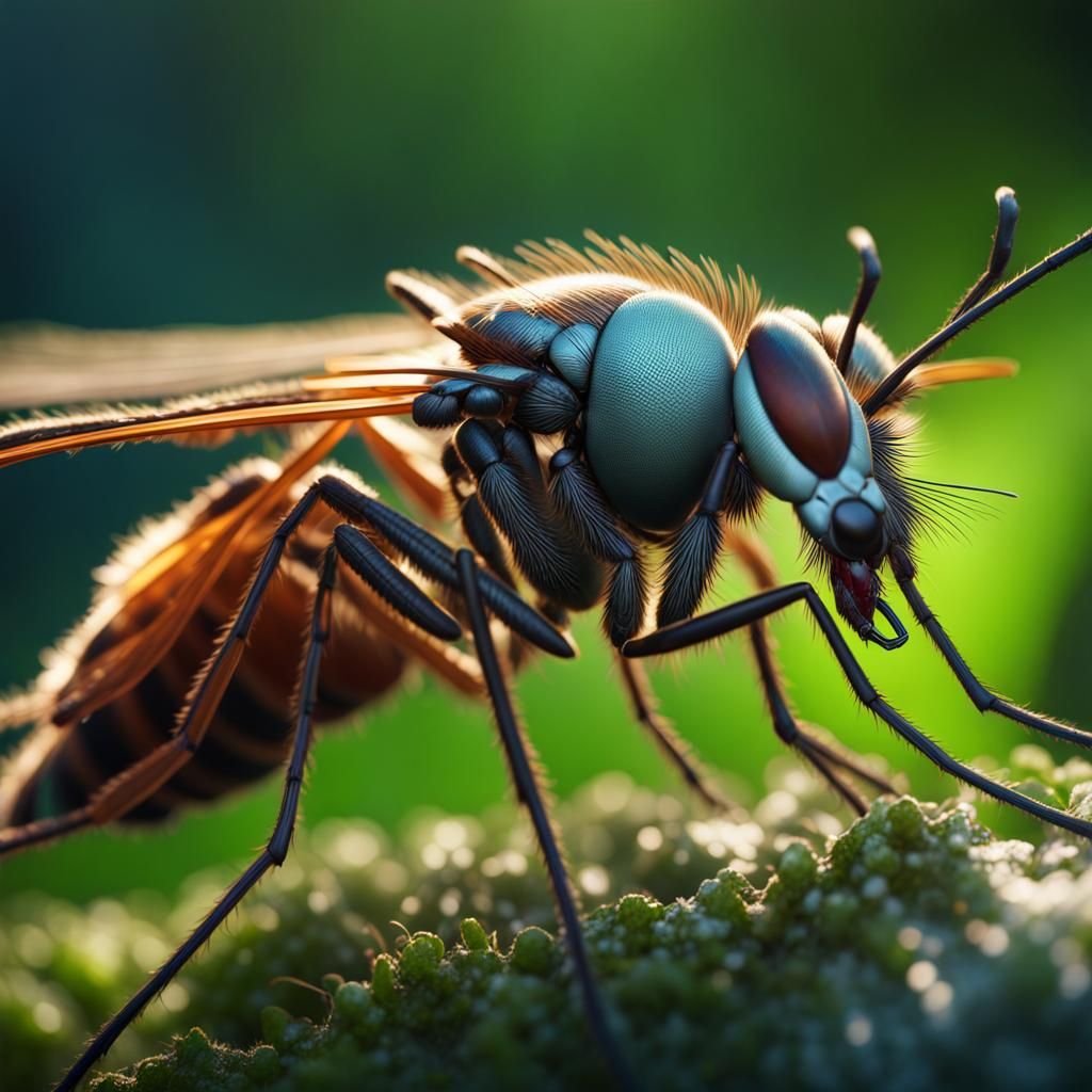 Mosquito macro photography