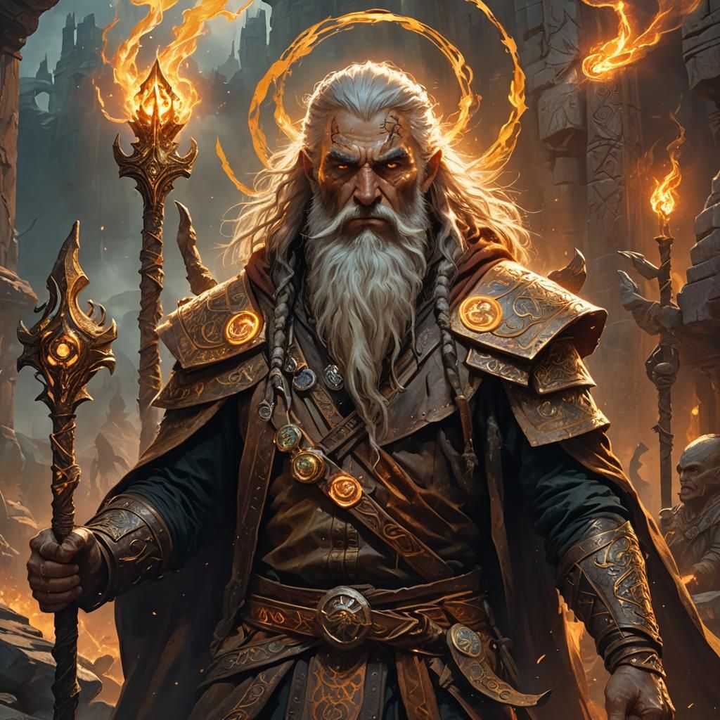 Radiant Ancient Mage Shows Off Unique Staff