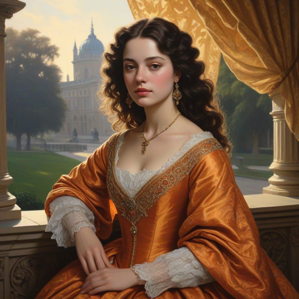 Catherine of Braganza, Queen of England, as Oil Painting