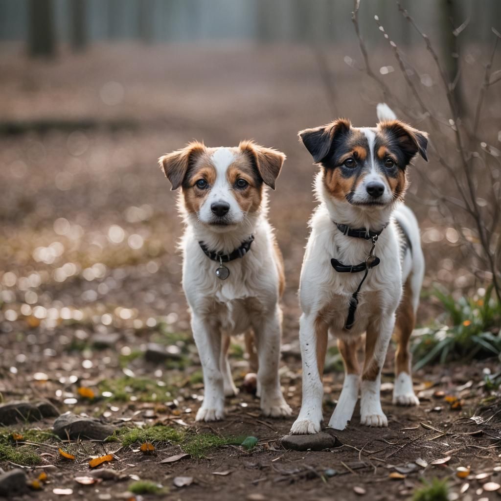 Cute Dog Chasing Tail: Professional Photography