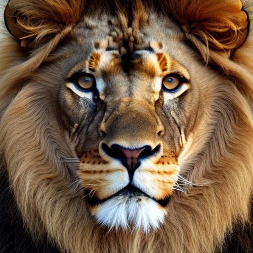 Intricate Lion Digital Art in 8K Resolution