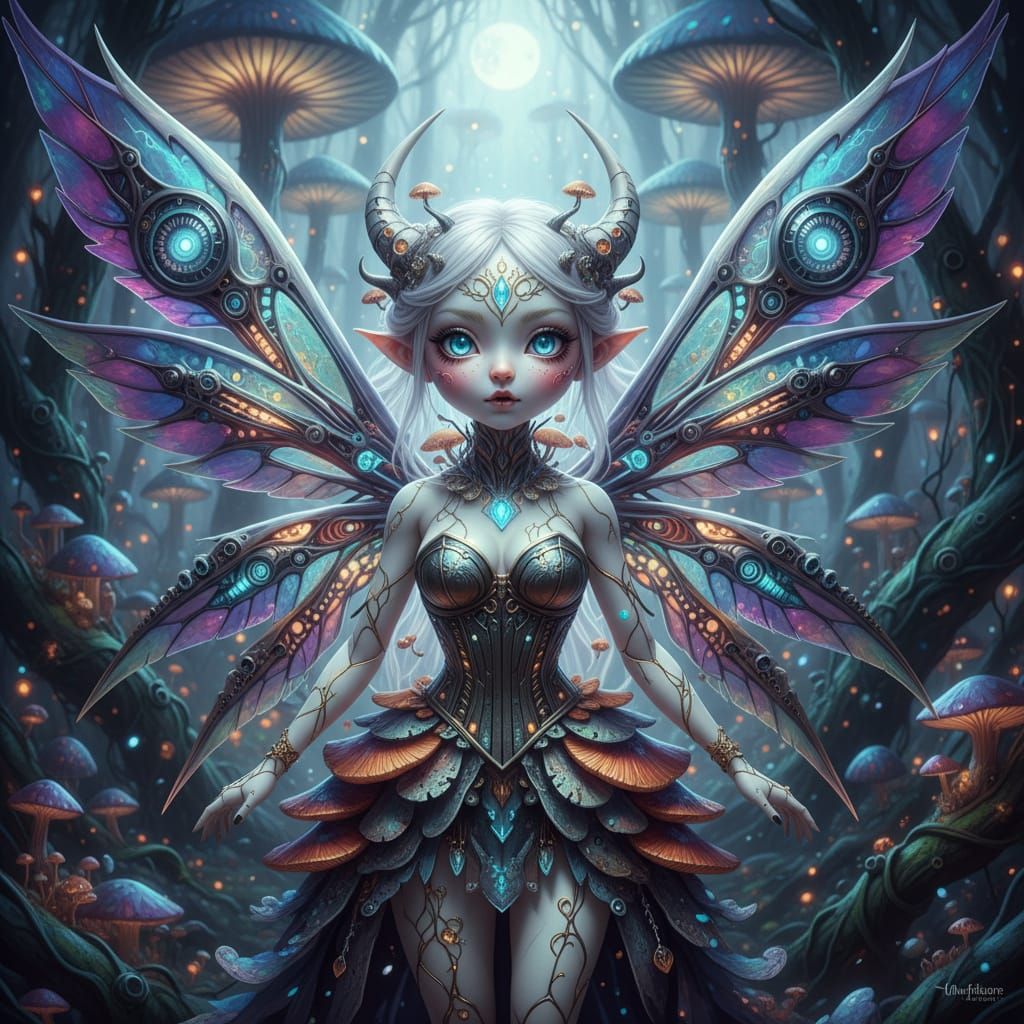 Biomechanical Shroom Fae Portrait
