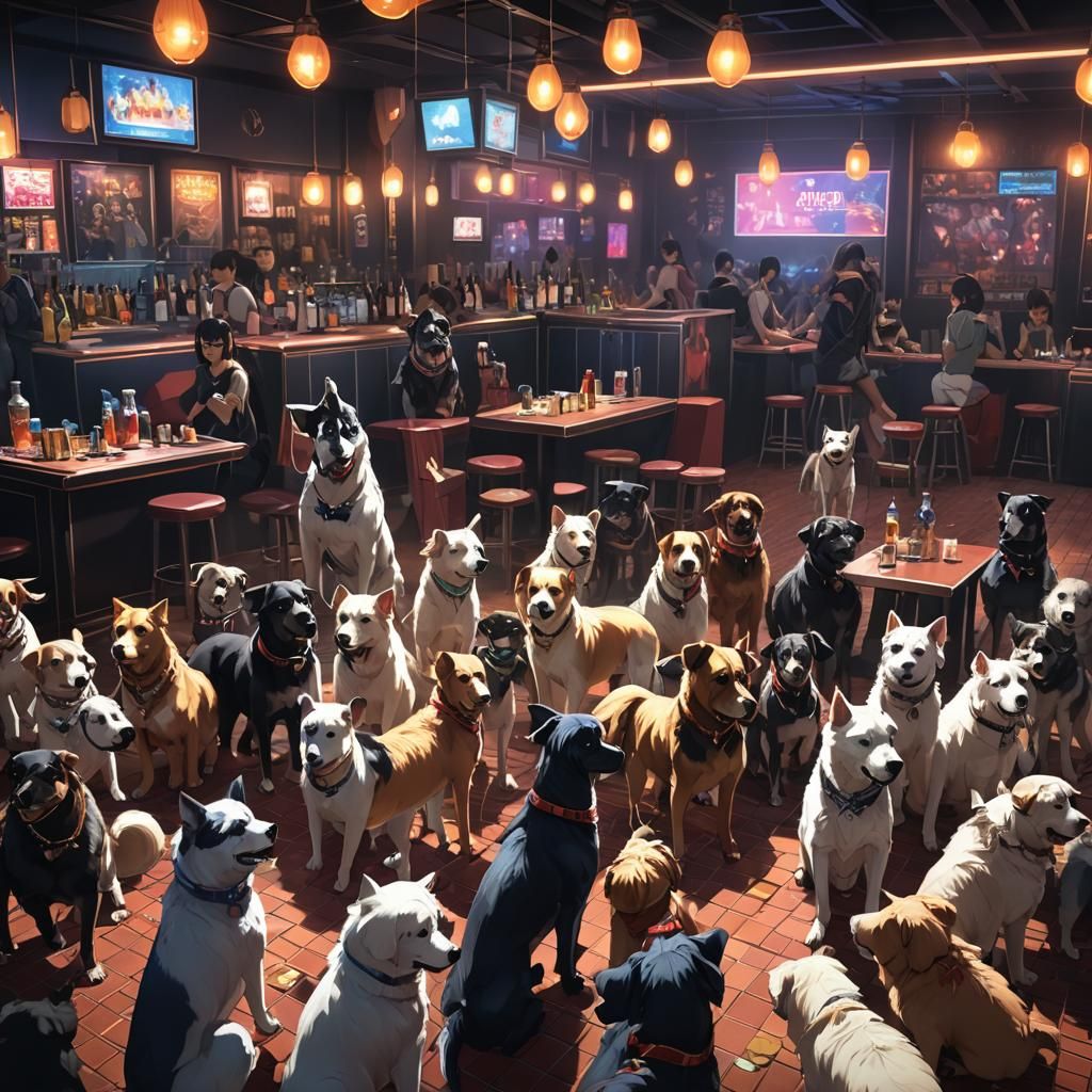 Dogs in a Disco: 3D Anime Art