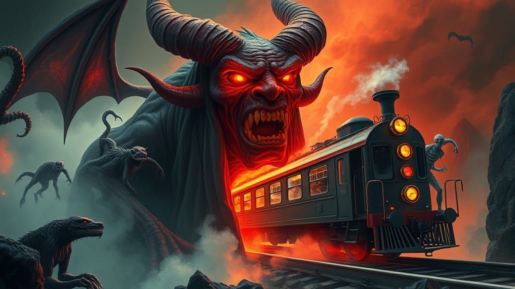 Classic Devil Unleashes Hellbound Train in Eerie, Translucen...