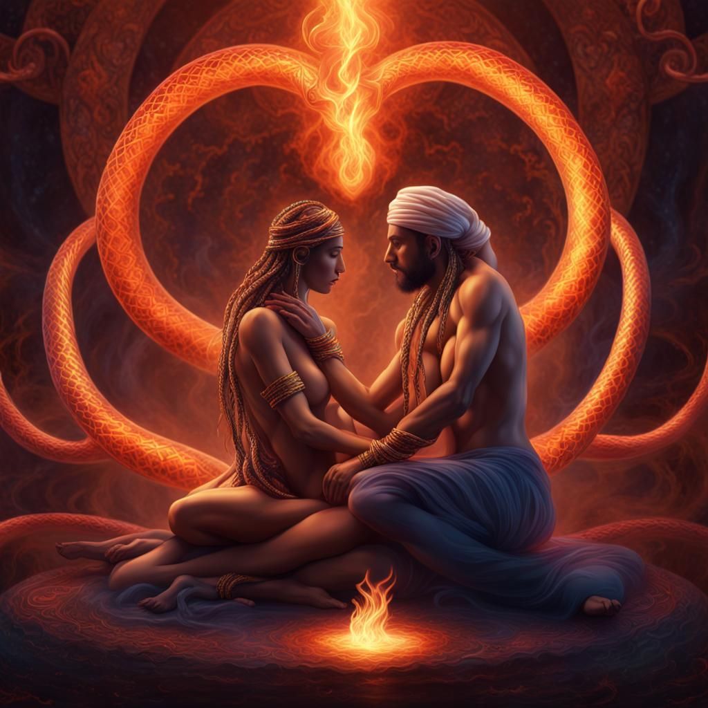 Tantric Couples in Love with Energy Connection