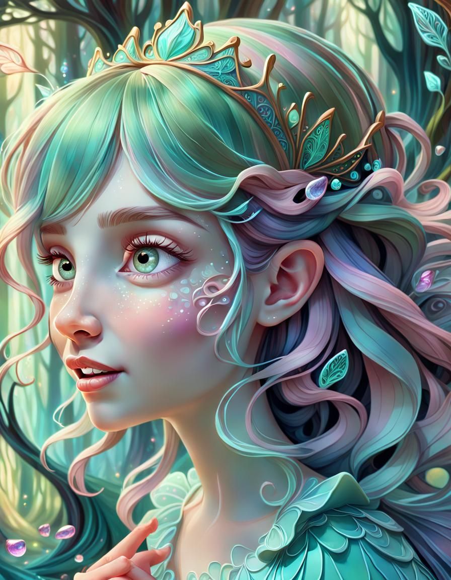 Fairy Princess Tooth Heist in Abstract Vector Style