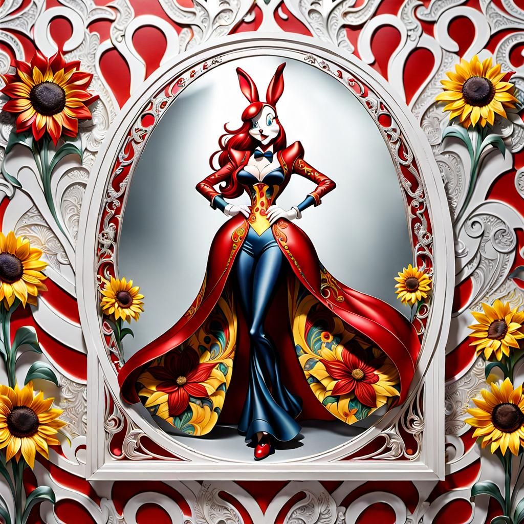 Roger Rabbit and Jessica Silhouette in 3D