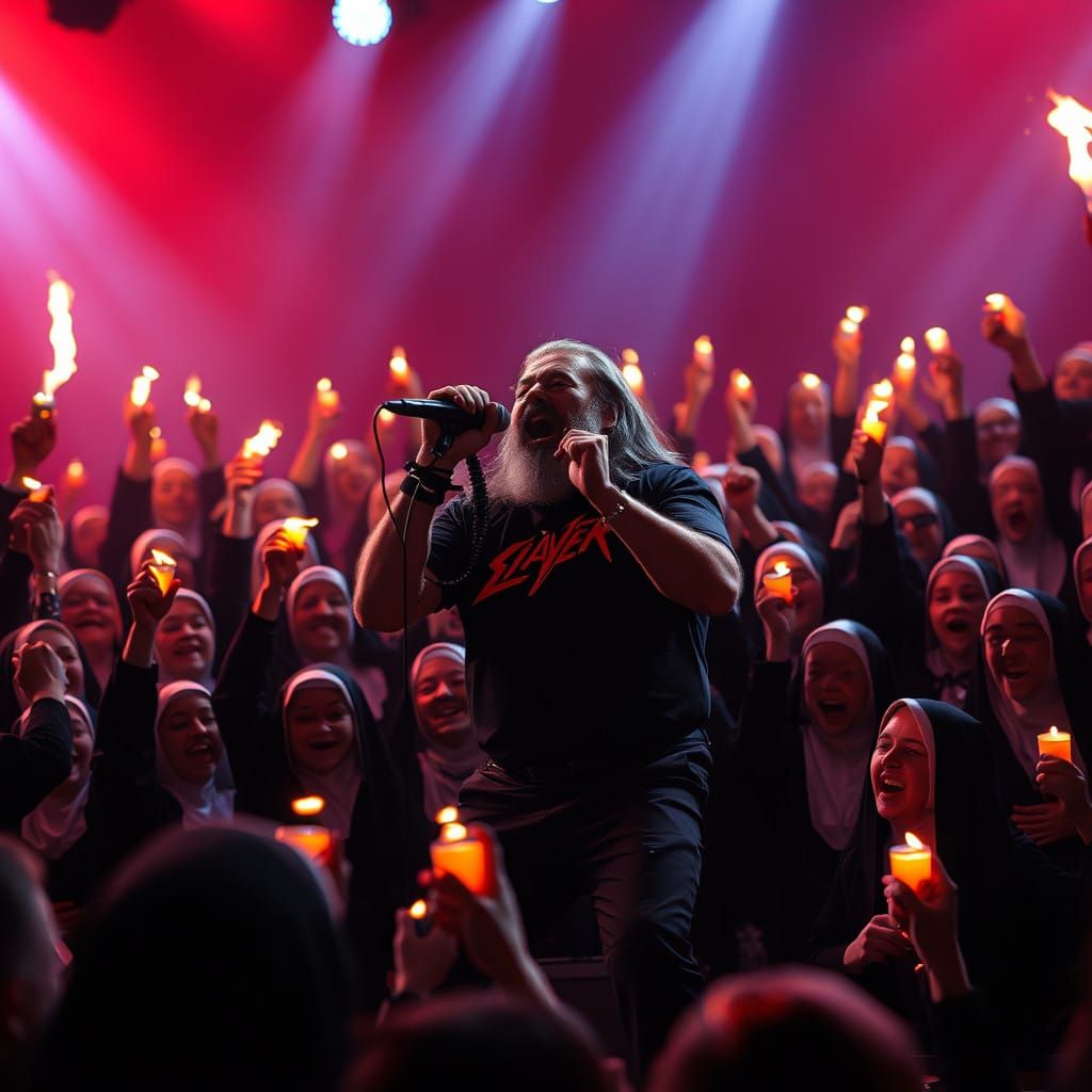 Heavy Metal Nun Riot in Dynamic Lighting