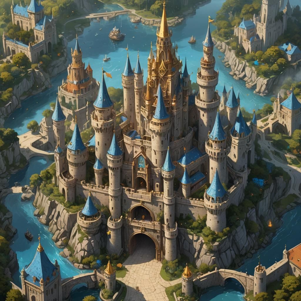 Magical Royal Castle Concept Art in Unreal Engine
