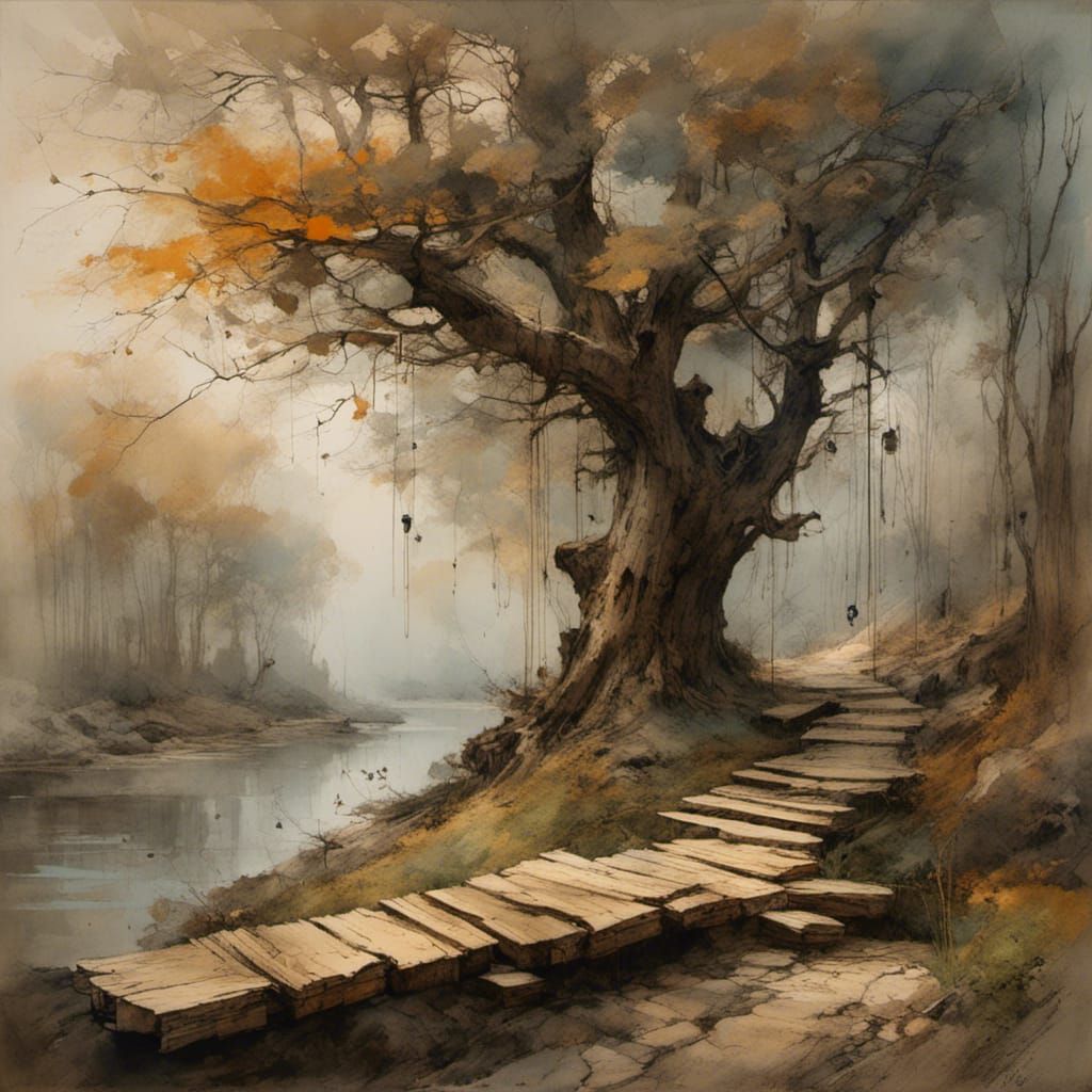 Tambourine Tree in Forest Scene