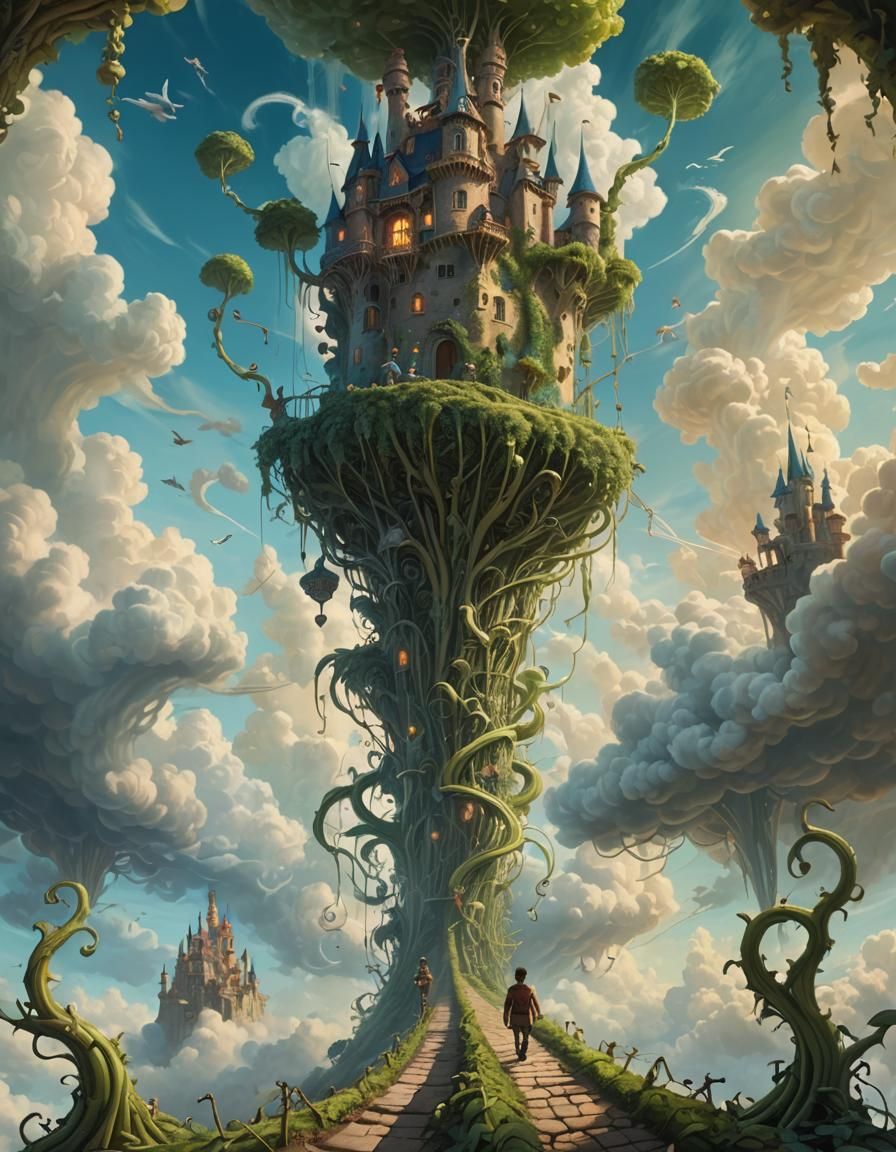 Jack and the Beanstalk: Surrealist Dreamscape