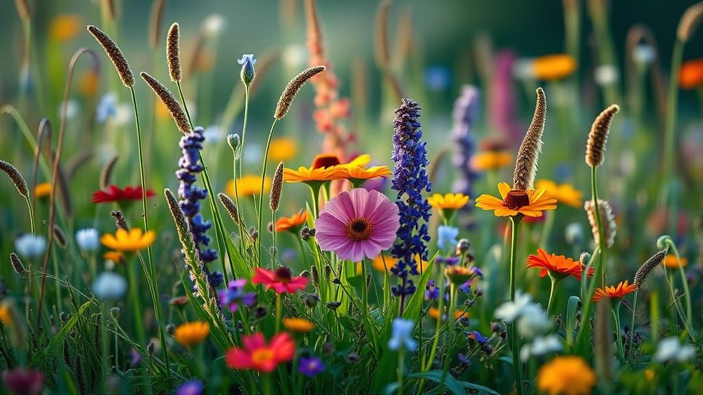 Panoramic Wildflower Landscape in Ultra-High Definition