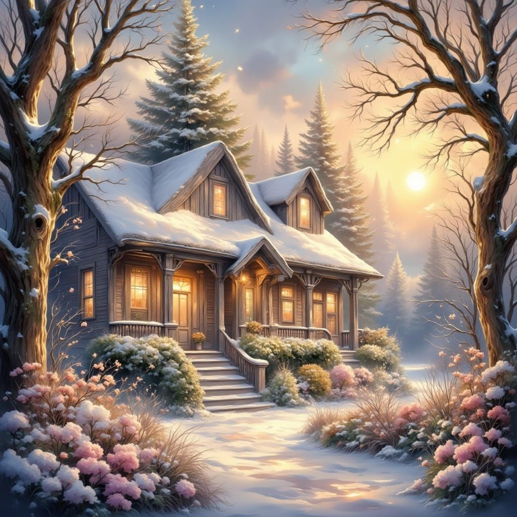 Cozy Welcome Home Scene in Anime Style