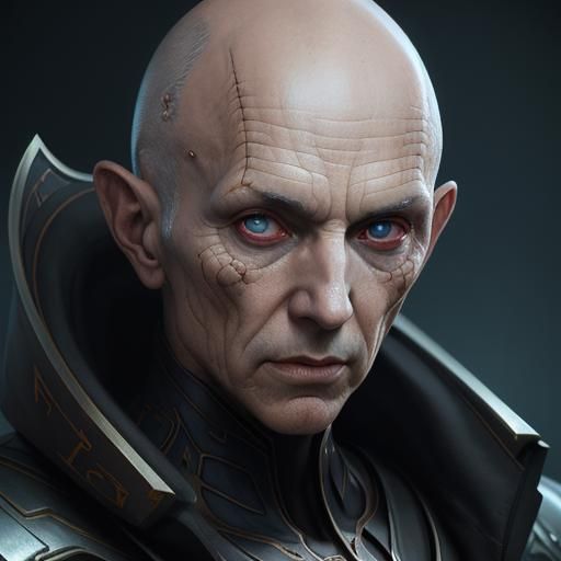 Alien Ross Perot: Hyperdetailed Concept Art Portrait