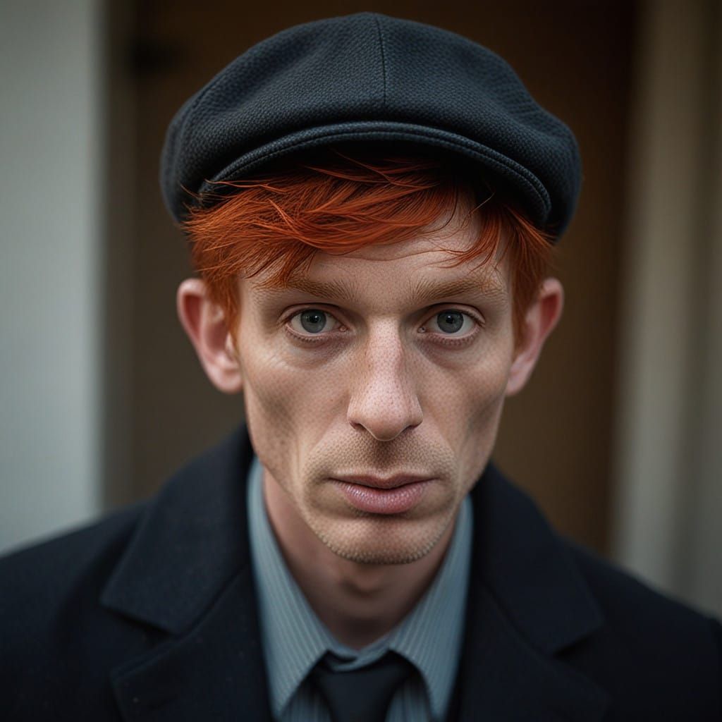 Cyberpunk Demonic Messenger in Bowler Hat