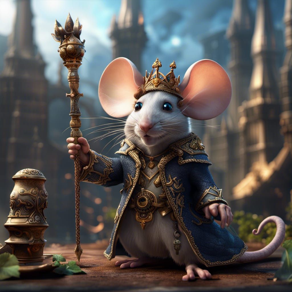 Fantastical King Mouse Detailed Matte Painting
