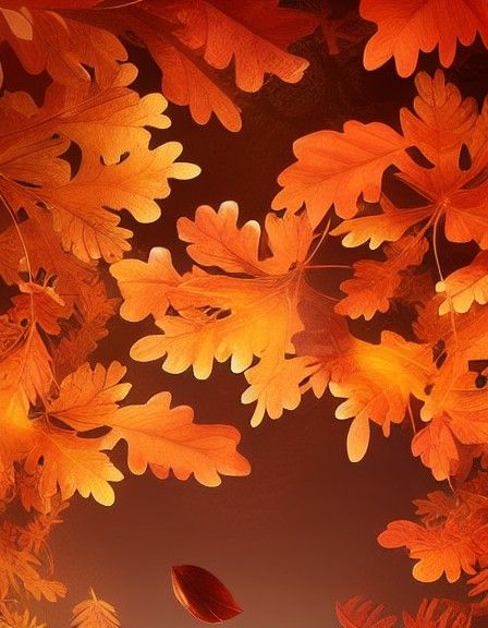 Epic Cinematic Digital Painting of Falling Leaves