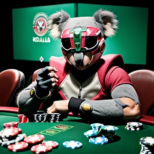 Don't mess with a koala power ranger play poker
