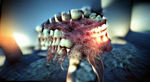 Horrific Monster of Teeth, Hair, and Brains