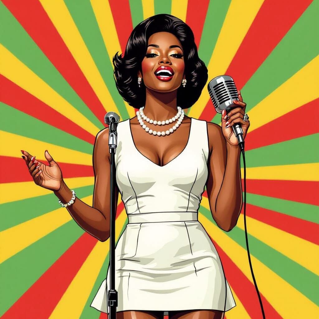 Soulful Singer in 60s Mod Style