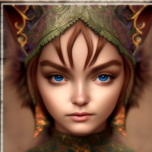 Detailed Vintage Elf Portraits: Digital Matte Painting