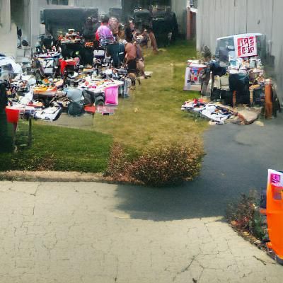 Surreal Garage Sale in Hellscape