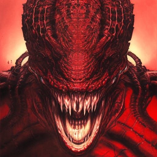 King Cobra Naga Horror Character Concept Art