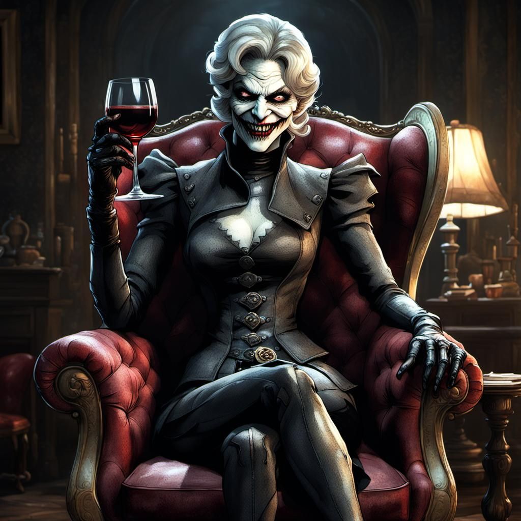 Lady Dimitrescu...?
"Let's wrap things up quickly, Ethan."