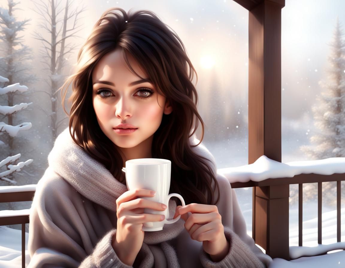 Winter Morning, Enjoying a cuppa Choco