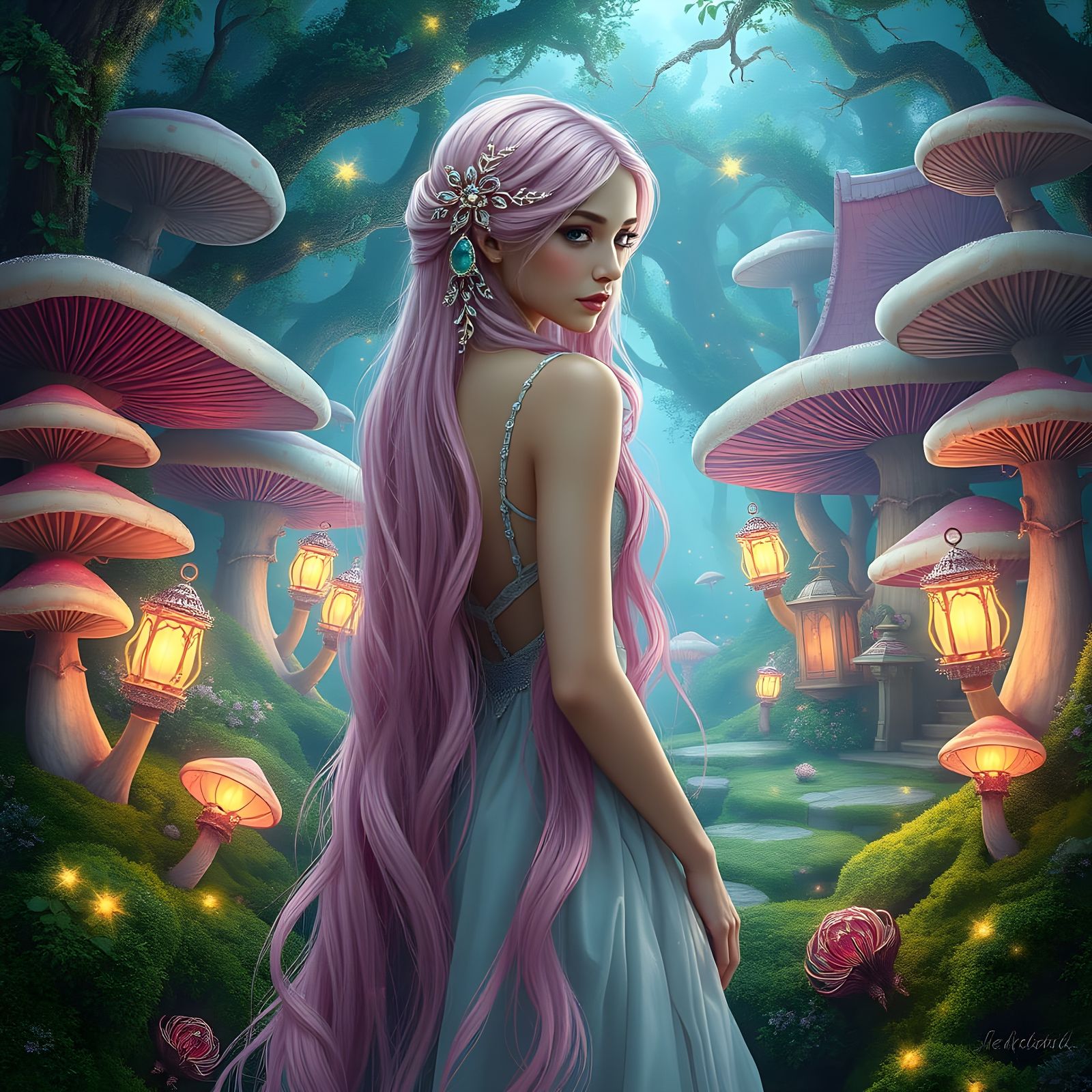 Enchanted Fungal Village Maiden