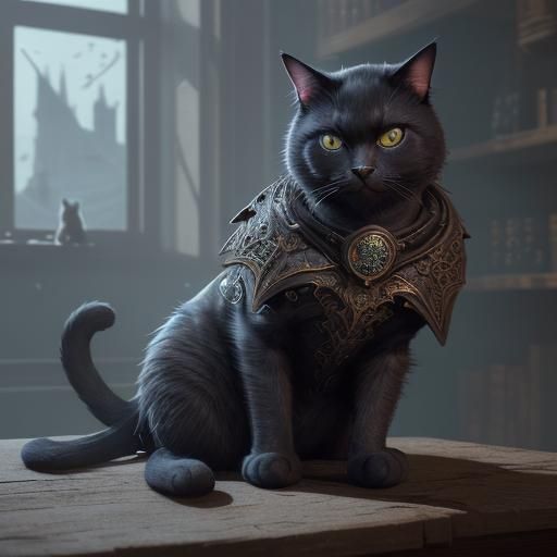 Cats in Organized Crime: Detailed Matte Painting