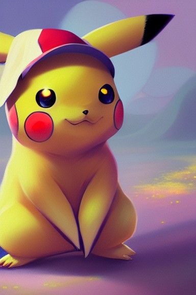 Pikachu Portrait in Volumetric Lighting