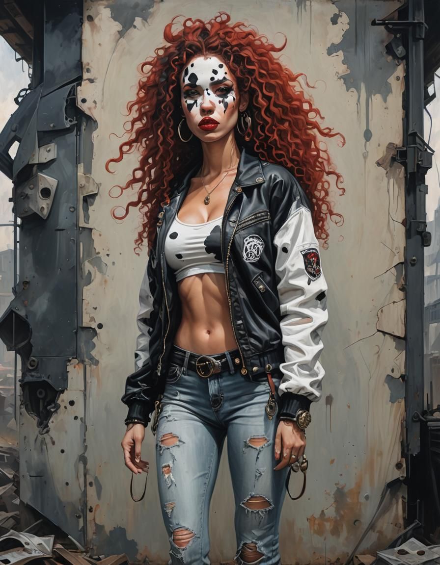 Wasteland Cowgirl: Post-Apocalyptic Acrylic Painting