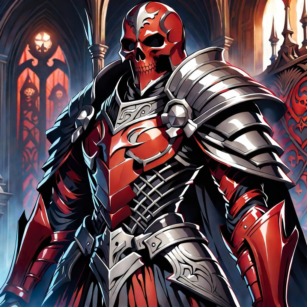 Dark Knight in Intricate Armor