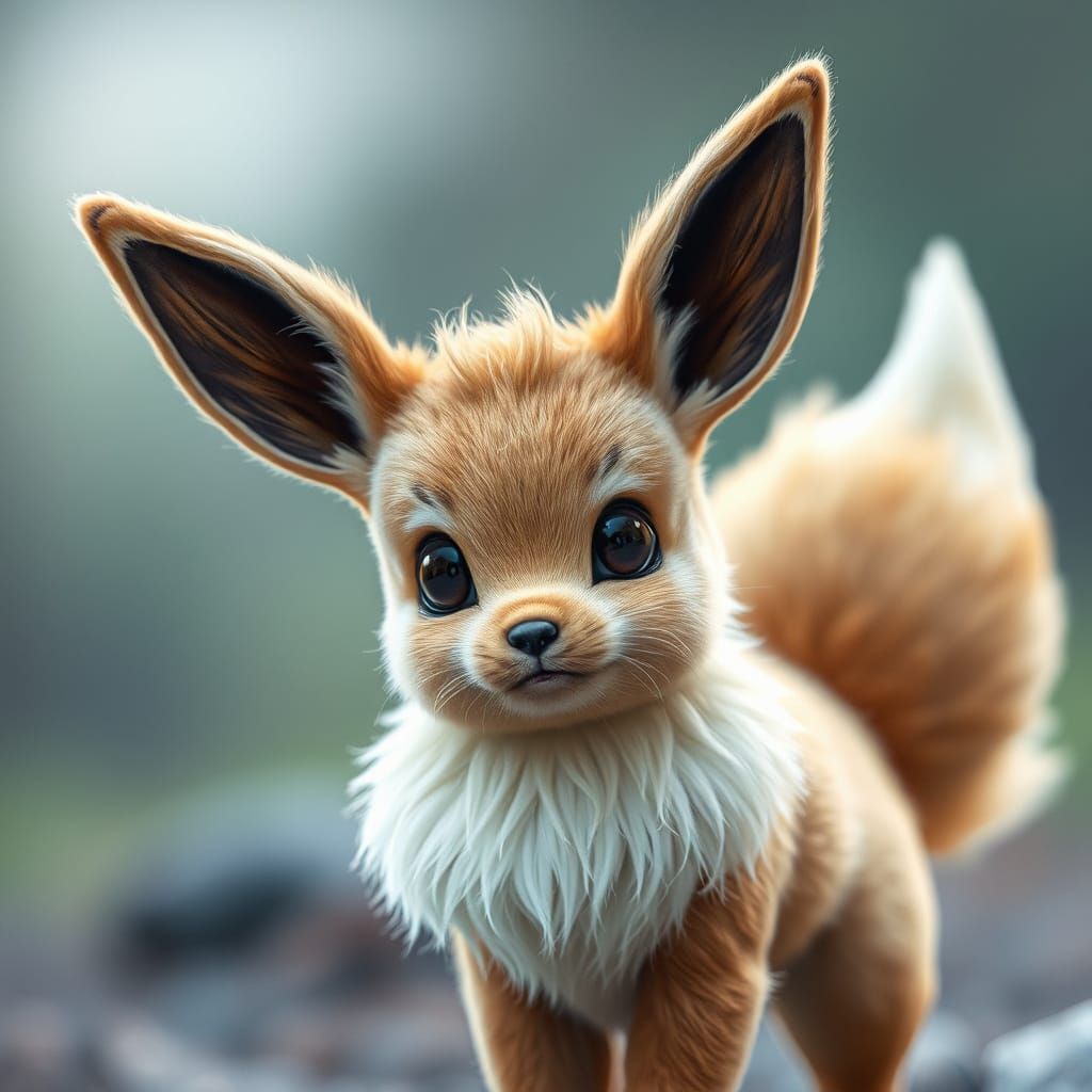 Hyperrealistic Eevee in Photorealistic Style