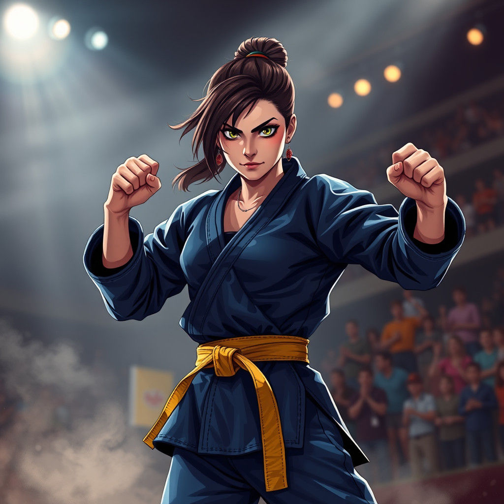 Andorran Fighter in Anime Style Arena