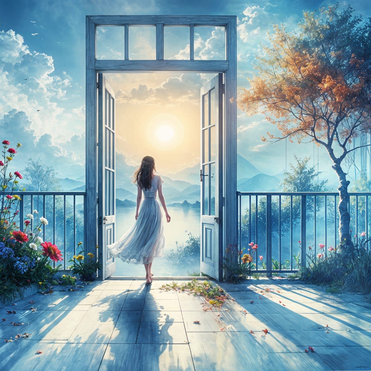 Morning Sunrise in Vibrant Bloom