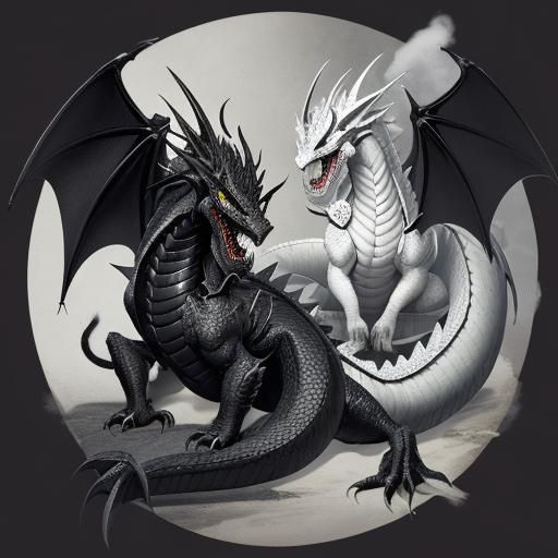 Black Dragon and White Dragon Confrontation