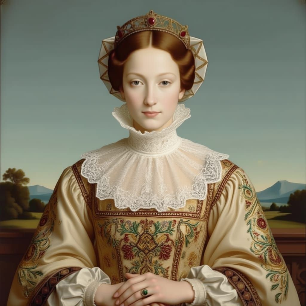 Anne of Cleves Portrait in Renaissance Mannerism Style