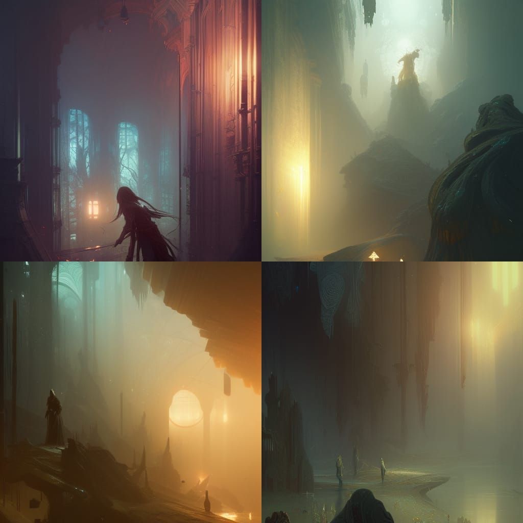 Liminal Dream Space in Dark Fantasy Style