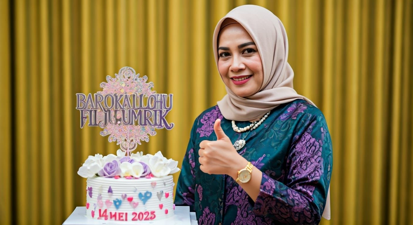 Indonesian Woman's Birthday Celebration in Cinematic Style