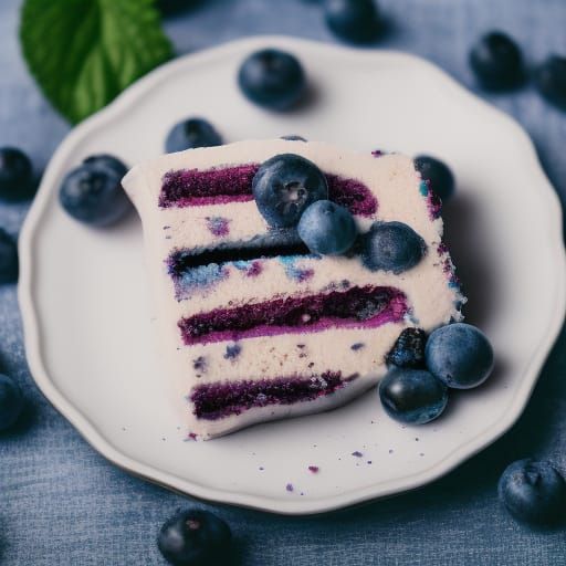 Delicious Blueberry Cake in Natural Light