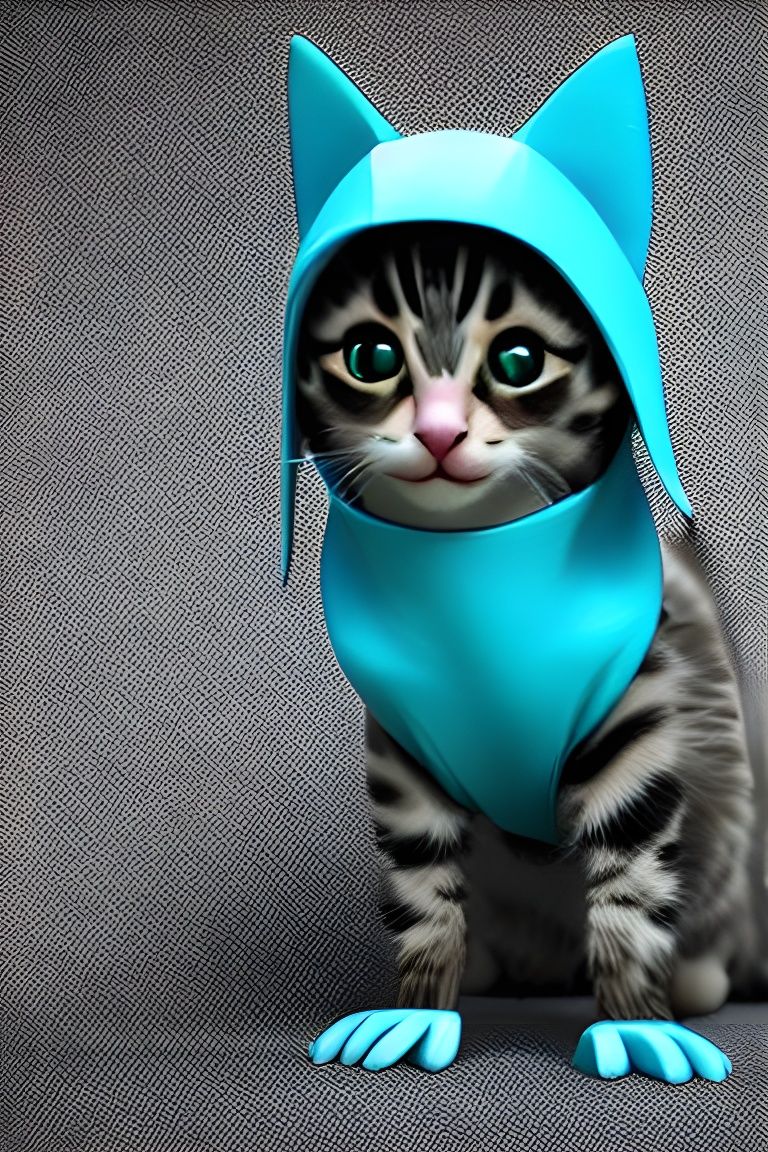 Kitten in Shark Costume: Octane Render