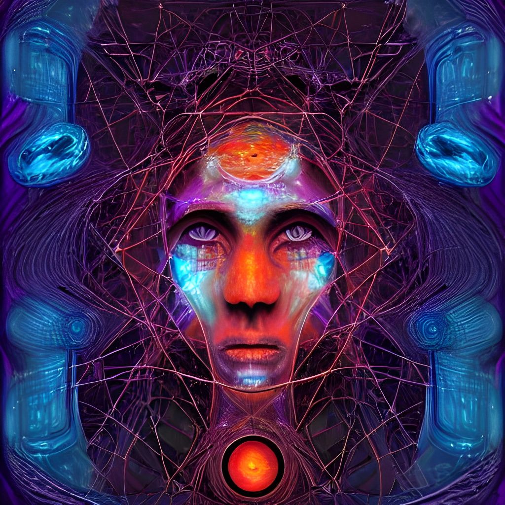 Eldritch Cube: Cosmic Power Holographic Illustration