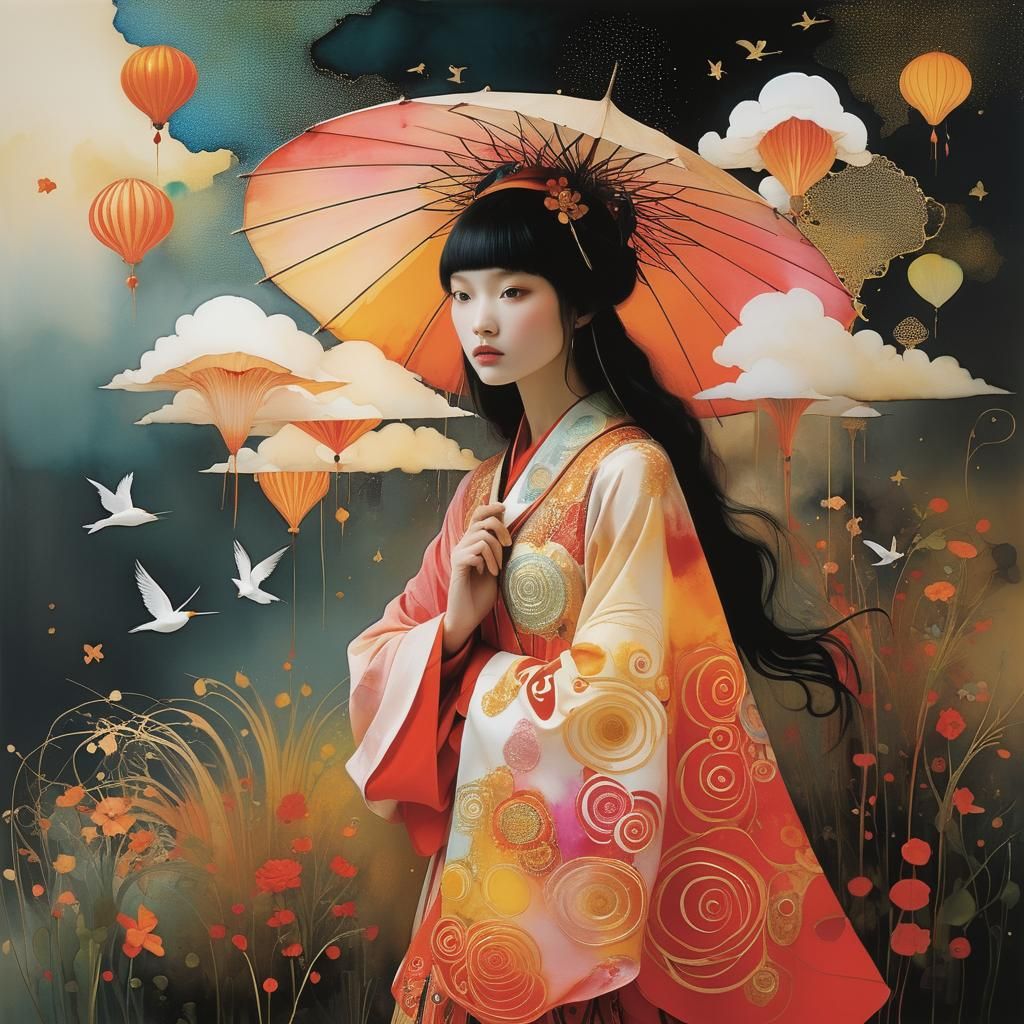 Magical Arabesque Alcohol Ink Painting